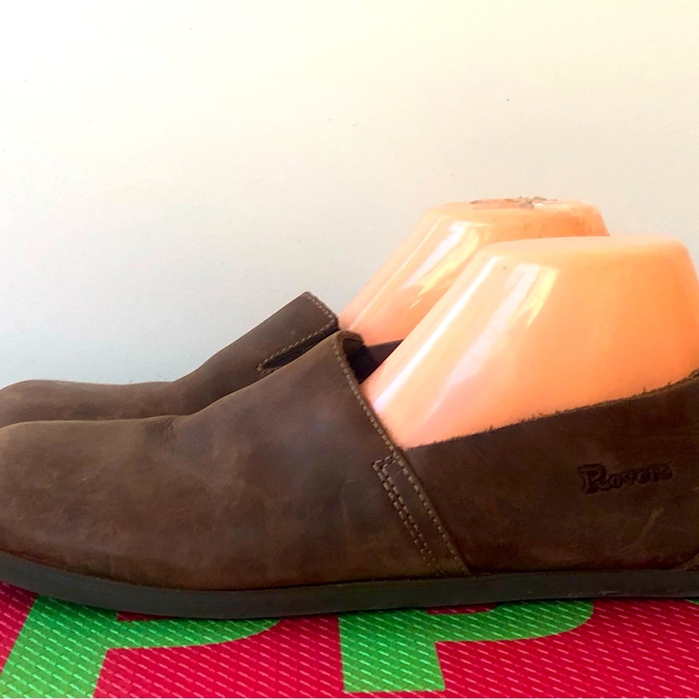 Rovers Women's Brown Leather Clogs Slip On Shoes Size 42/11.5 US
